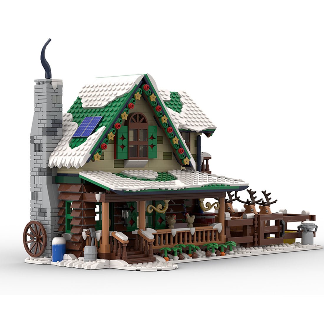 MOC - 183213 Winter Village Reindeer Ranch Building Blocks - LesDiy - Building Blocks