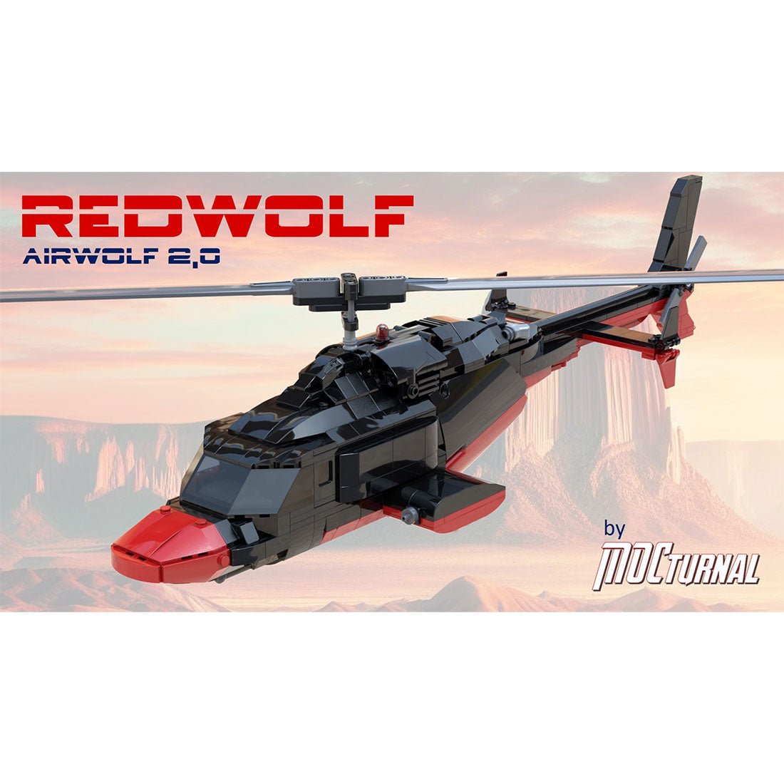MOC - 184933 AIRWOLF series: REDWOLF - LesDiy -