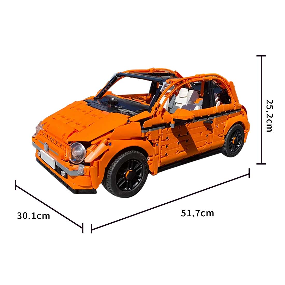 MOC - 185474 Fiat 500c Building Blocks - LesDiy - building blocks