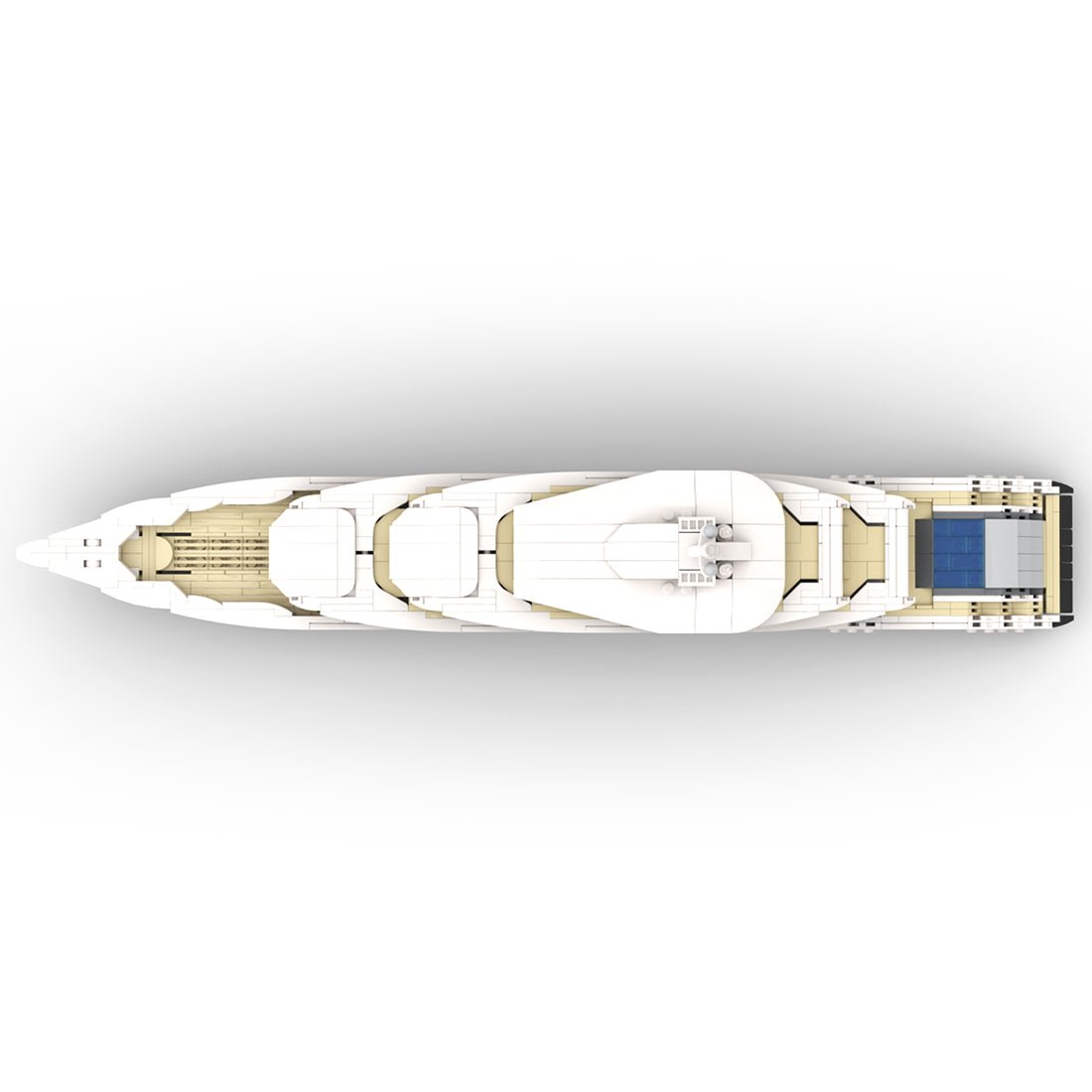 MOC - 185660 WHITE Luxury Yacht (Mini - Scale) - LesDiy -
