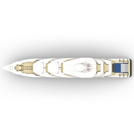 MOC - 185660 WHITE Luxury Yacht (Mini - Scale) - LesDiy -
