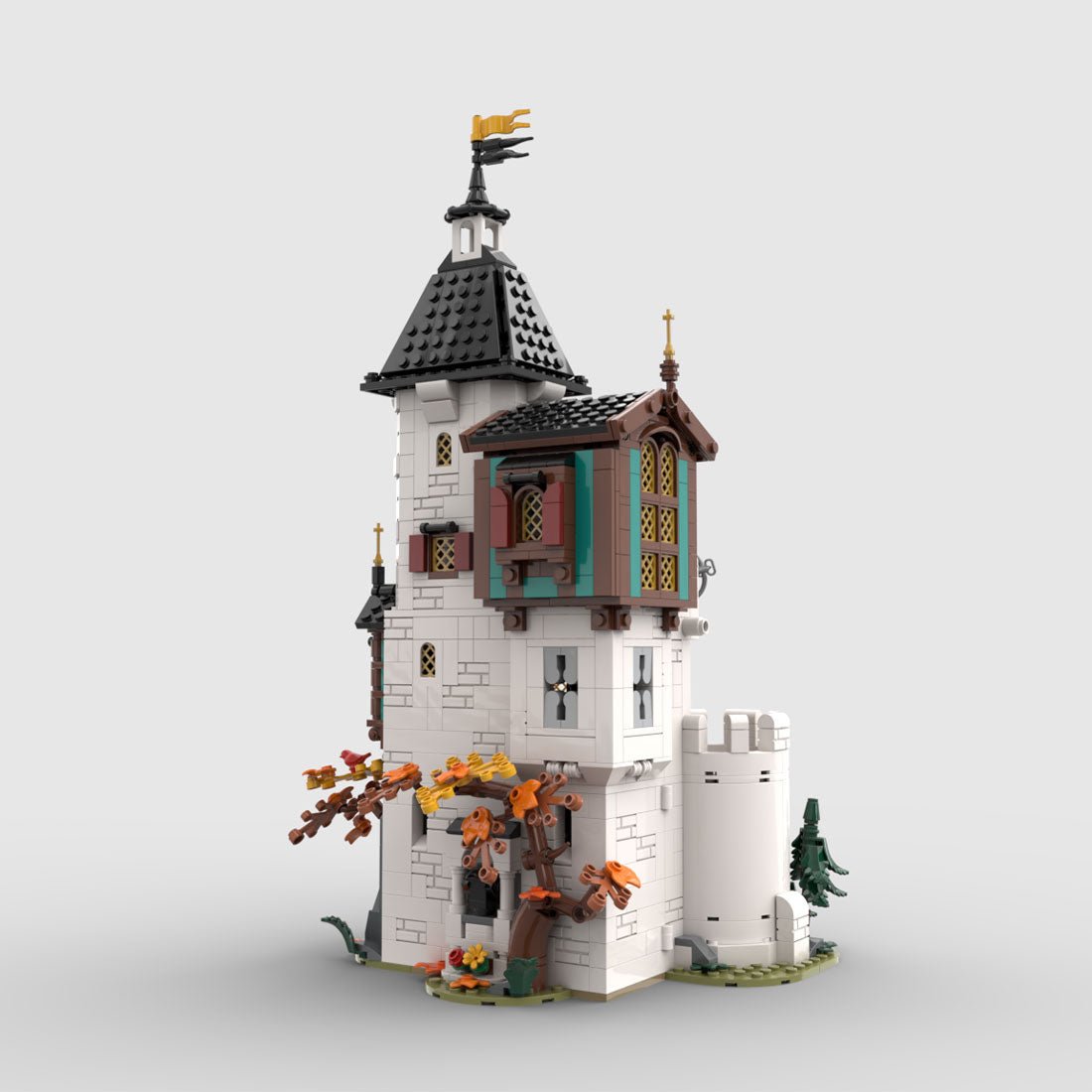 MOC - 189672 White tower Building Blocks - LesDiy - Building Blocks