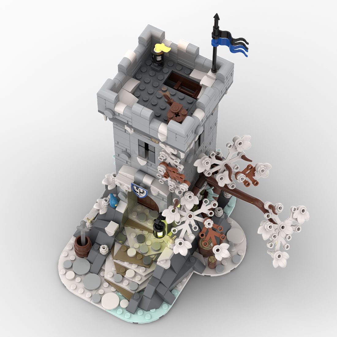 MOC - 191292 Winter Themed Watch Tower - LesDiy -