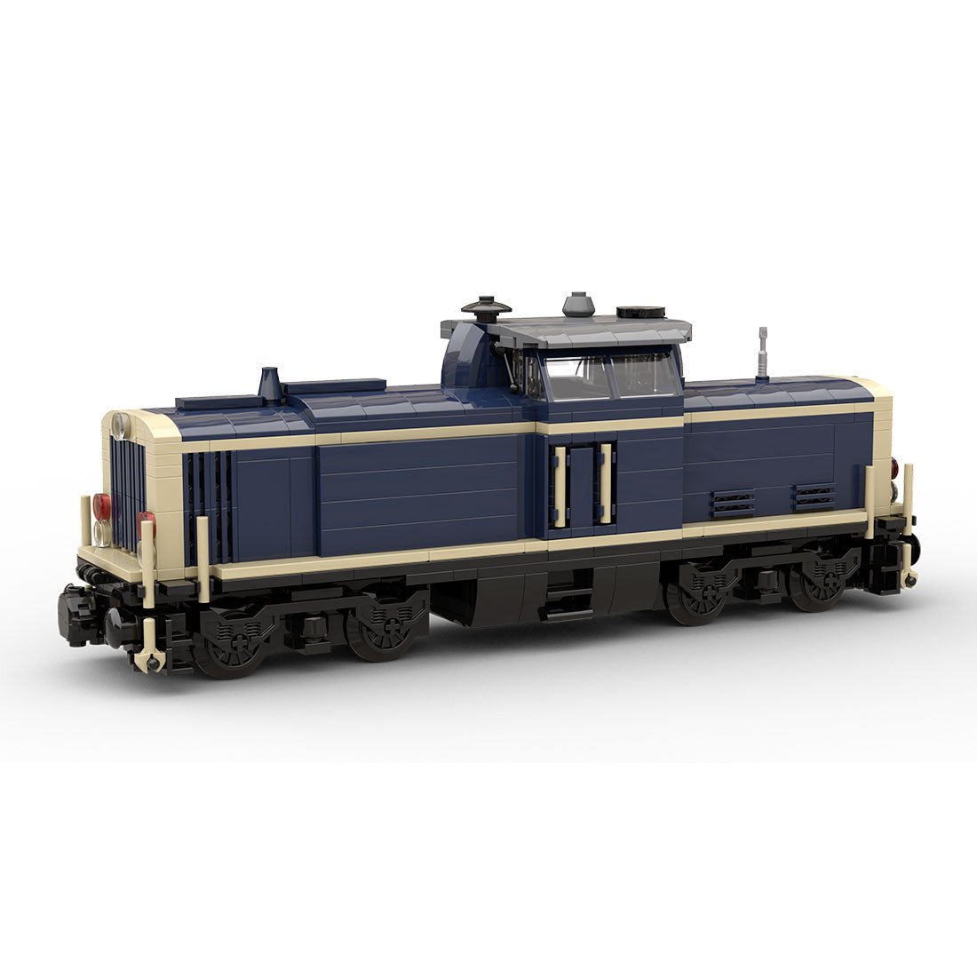MOC - 191639 V100 German Cargo Locomotive "dark blue - tan" version 8W - LesDiy - Locomotive