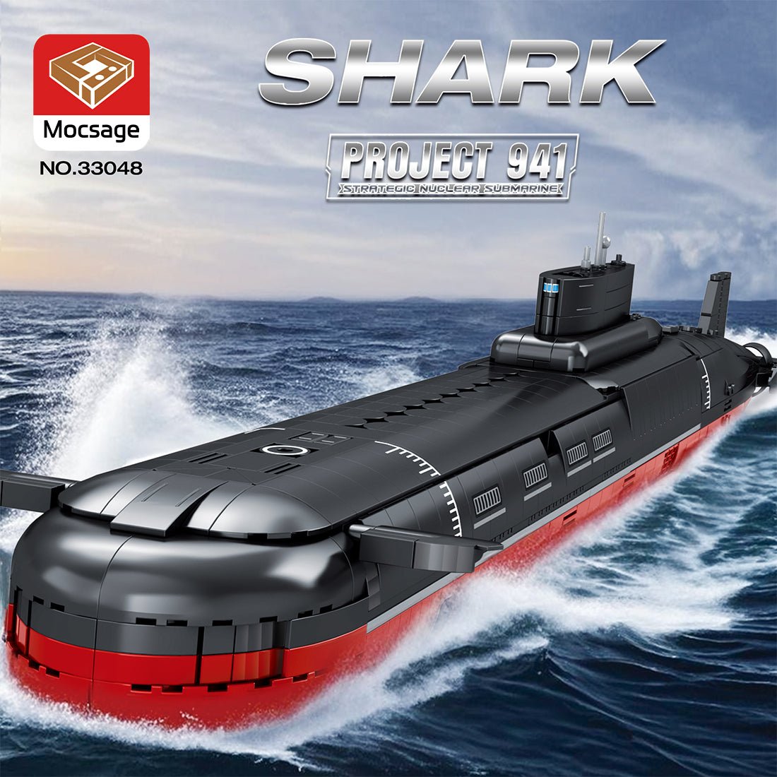 MOC - 193085 1/250 Scale Typhoon Class Submarine Building Blocks - LesDiy - Building Blocks