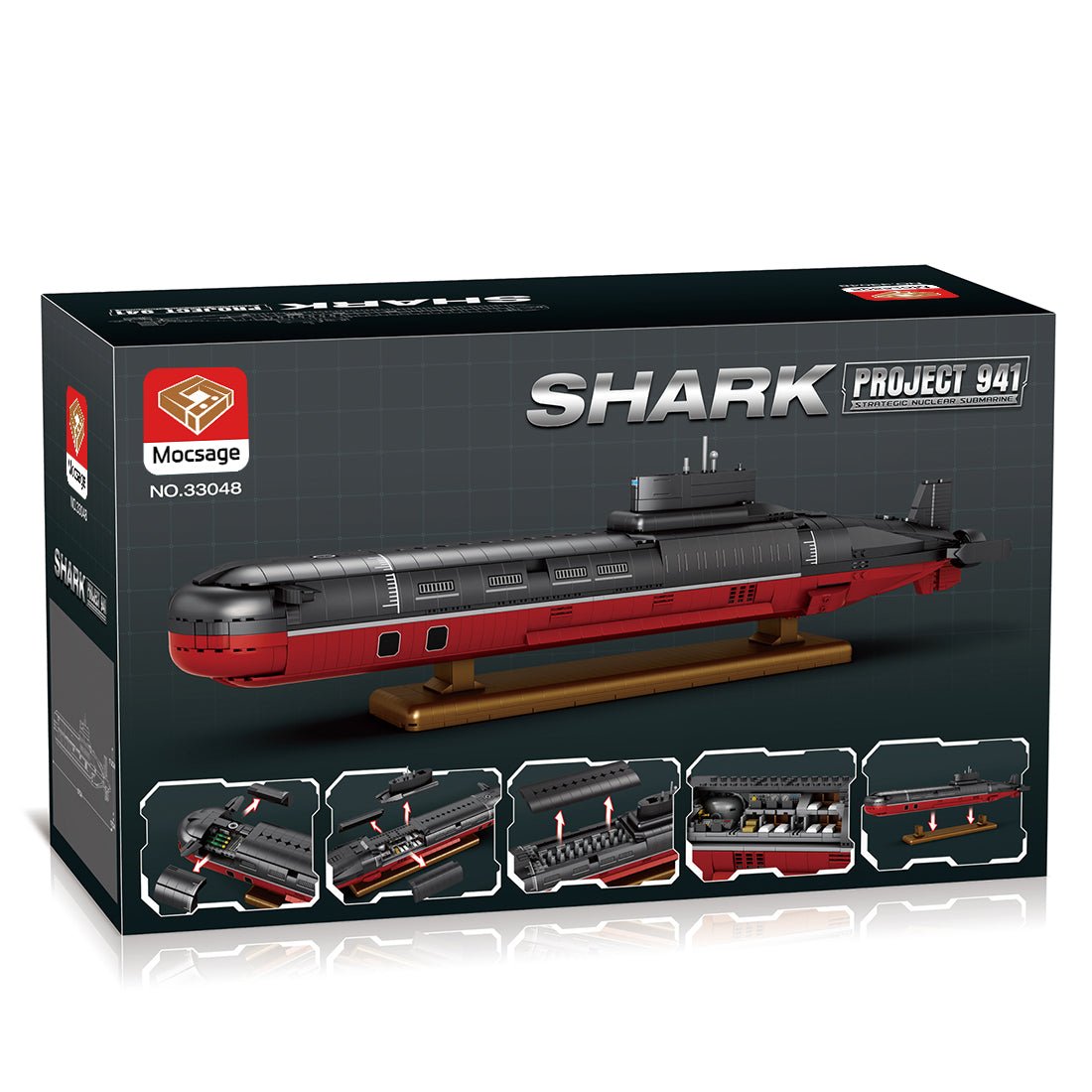 MOC - 193085 1/250 Scale Typhoon Class Submarine Building Blocks - LesDiy - Building Blocks