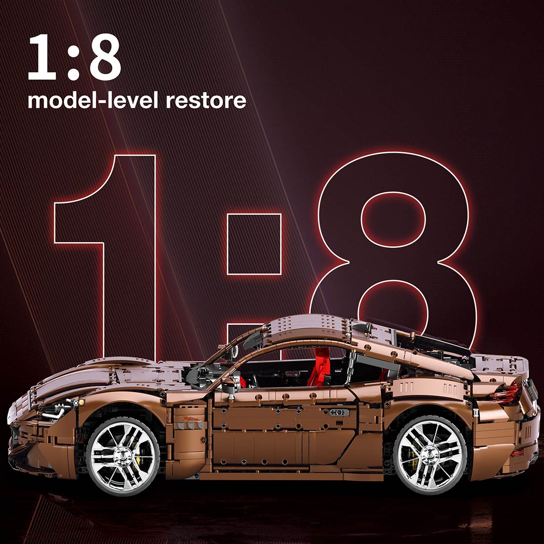 MOC - 193085 1/8 Scale Maserati (Dynamic Version/Bronze/5480PCS) Building Blocks - LesDiy - Building Blocks