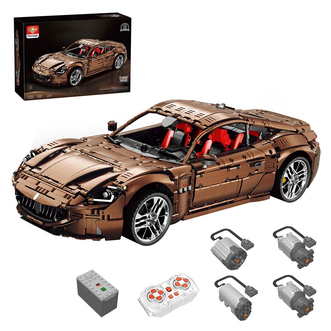 MOC - 193085 1/8 Scale Maserati (Dynamic Version/Bronze/5480PCS) Building Blocks - LesDiy - Building Blocks