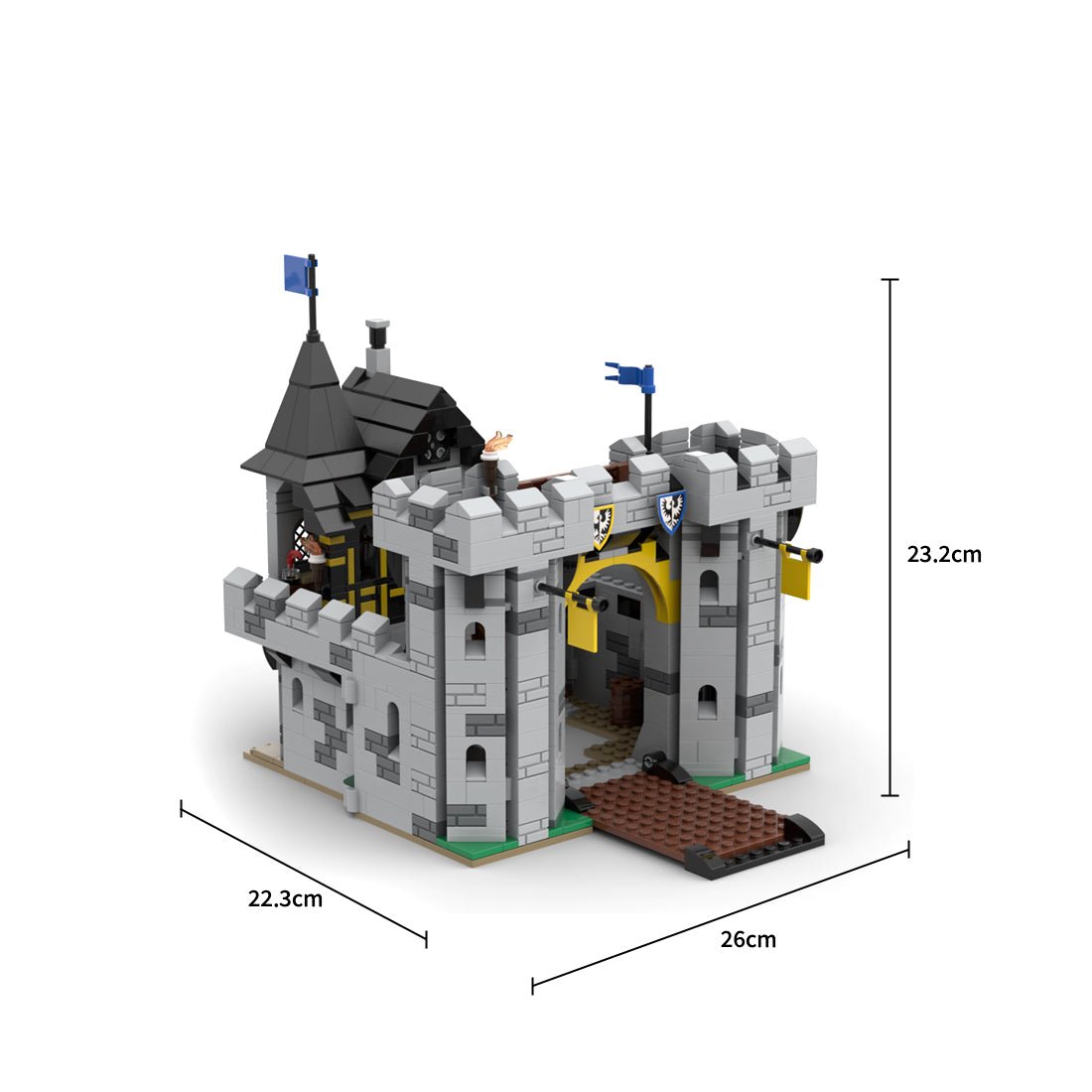 MOC - 194959 Black Falcons Fortress Building Blocks - LesDiy -