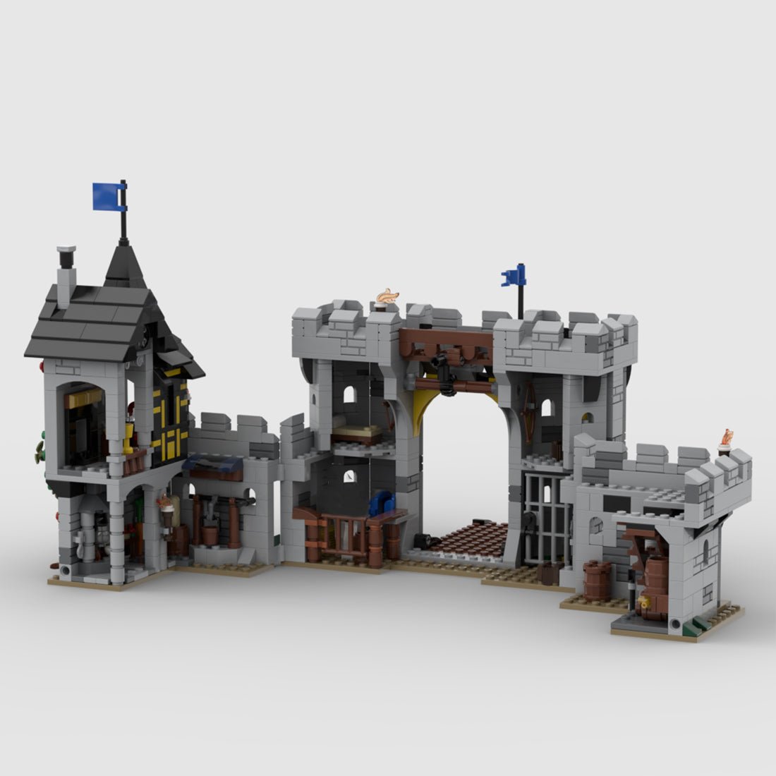 MOC - 194959 Black Falcons Fortress Building Blocks - LesDiy -