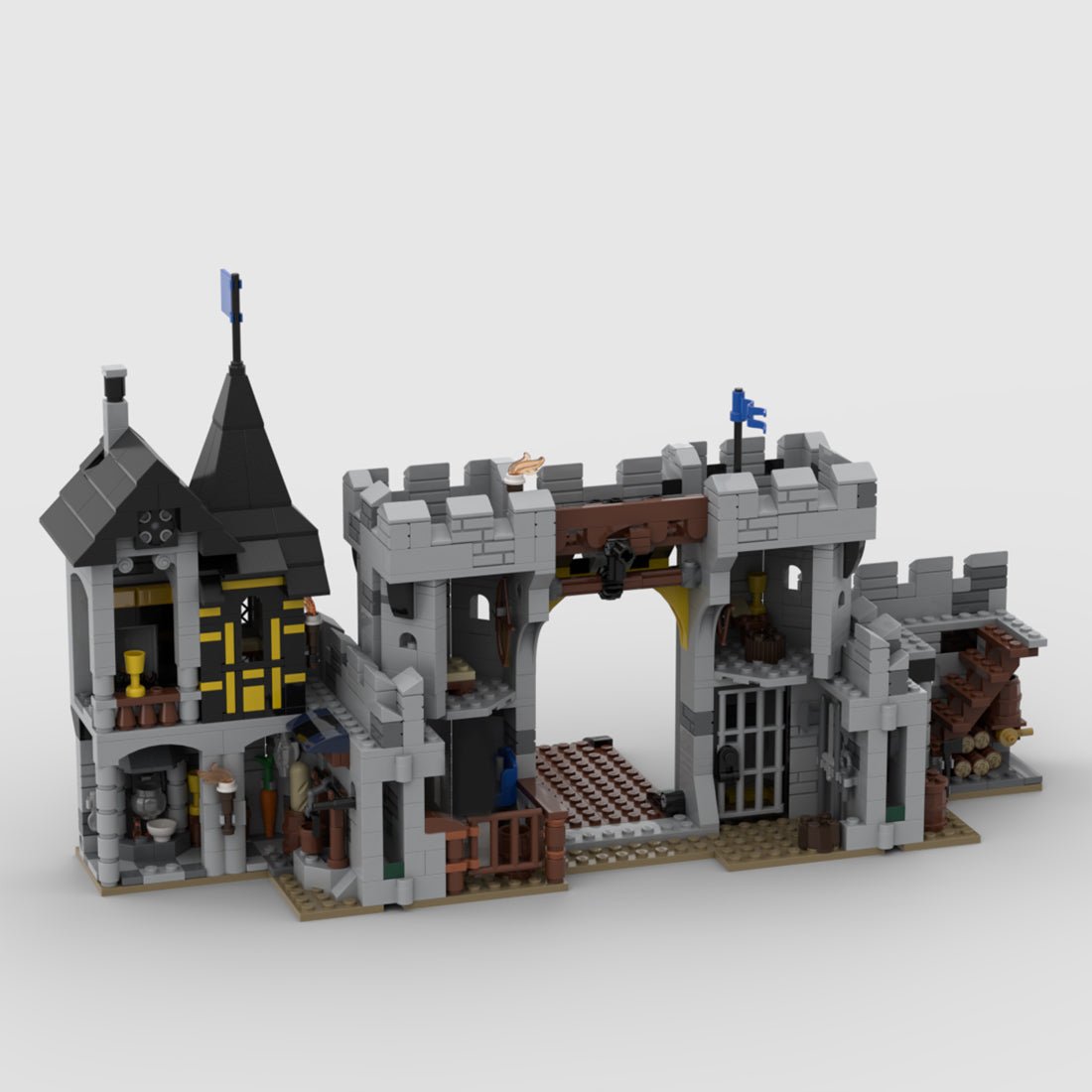 MOC - 194959 Black Falcons Fortress Building Blocks - LesDiy -