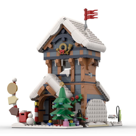 MOC - 197945 Modular Winter Post Office - Modification of Set - LesDiy -