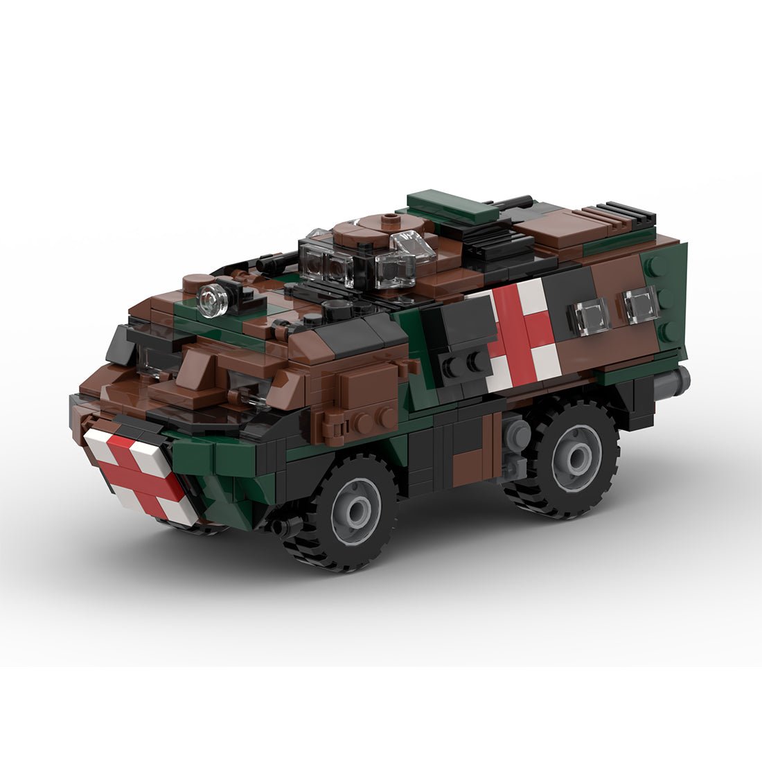 MOC - 199407 1/35 Scale Armored Ambulance Vehicle: VAB SAN Building Blocks - LesDiy -