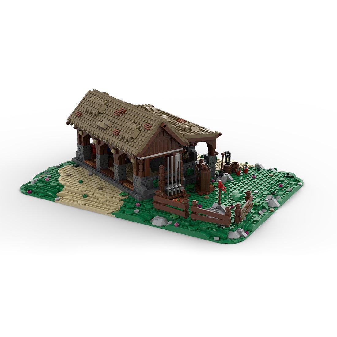 MOC - 199742 Stable - Medieval Village Diorama Building Blocks - LesDiy - Building Blocks