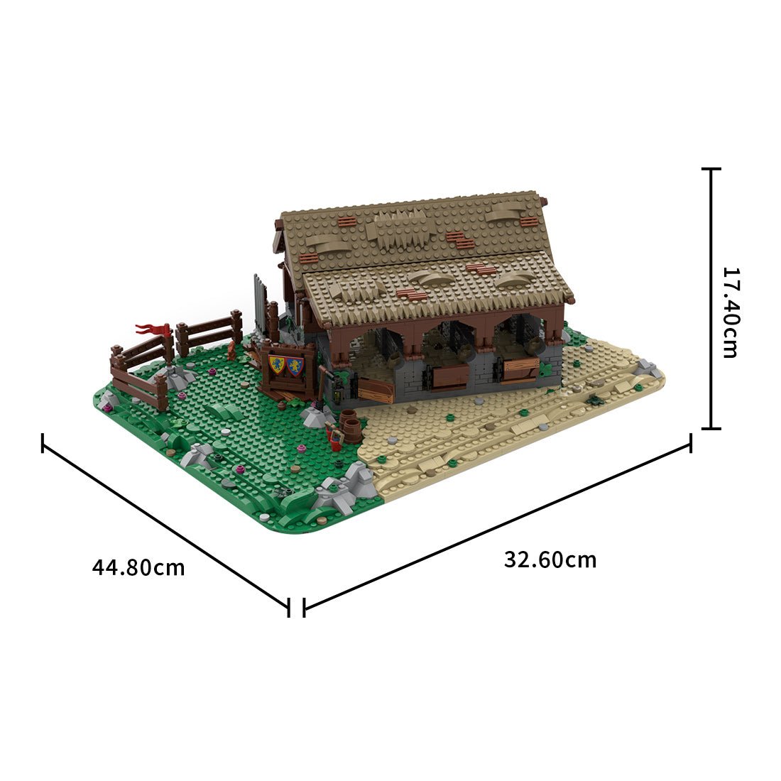 MOC - 199742 Stable - Medieval Village Diorama Building Blocks - LesDiy - Building Blocks