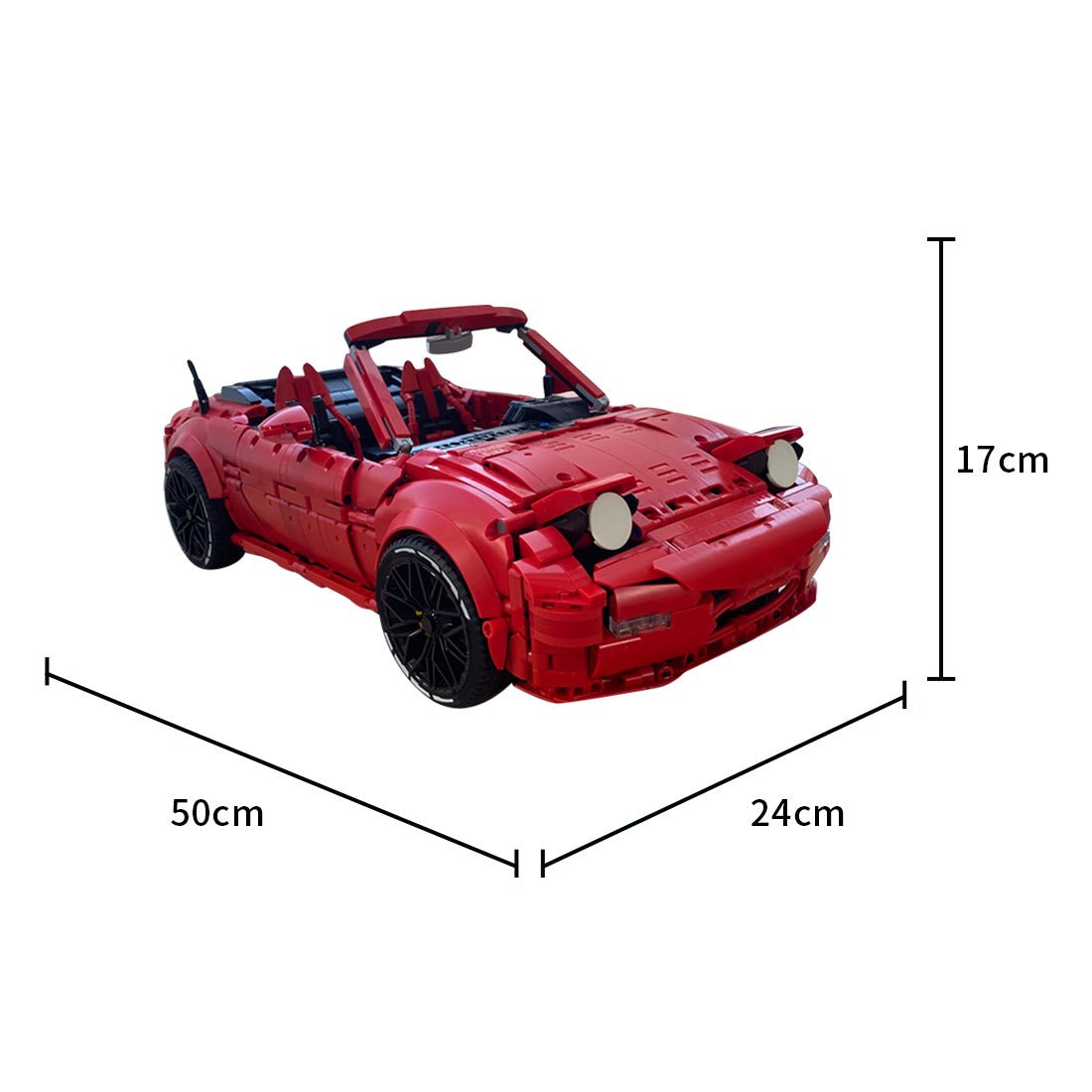 MOC - 199862 1/8 Scale MX - 5 Convertible Sports Car Building Blocks - LesDiy - building blocks