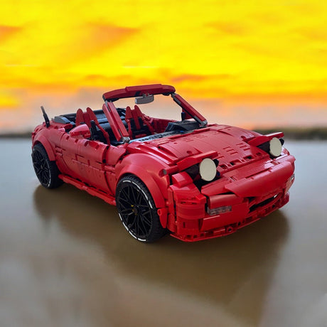 MOC - 199862 1/8 Scale MX - 5 Convertible Sports Car Building Blocks - LesDiy - building blocks