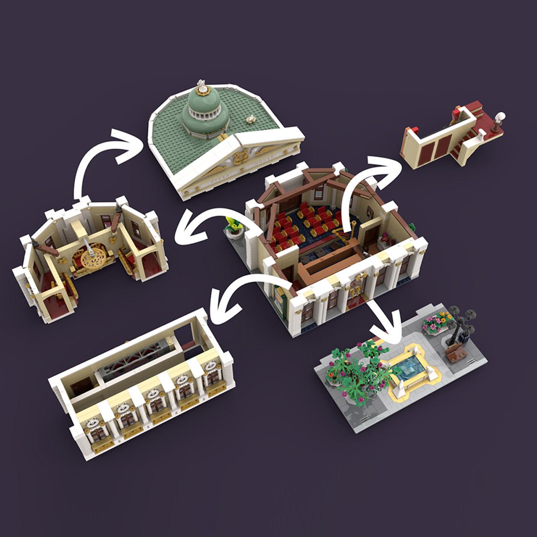 MOC - 201245 Medieval Opera House Building Blocks - LesDiy - building blocks