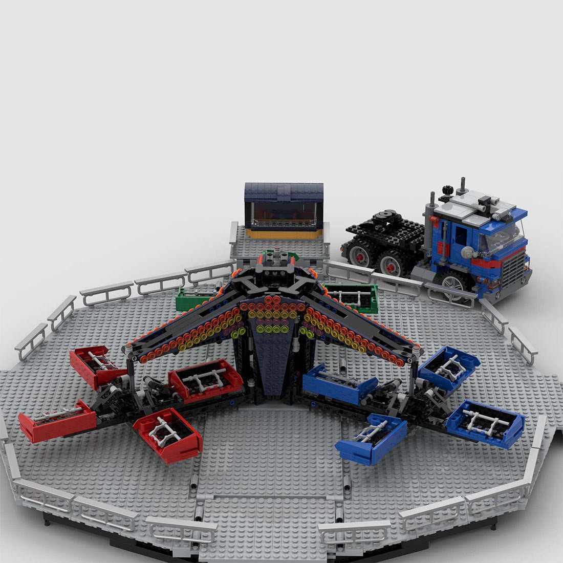 MOC - 201775 Fairground Twist Ride Building Blocks - LesDiy -