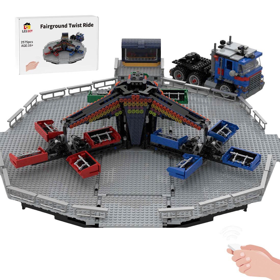 MOC - 201775 Fairground Twist Ride Building Blocks - LesDiy -