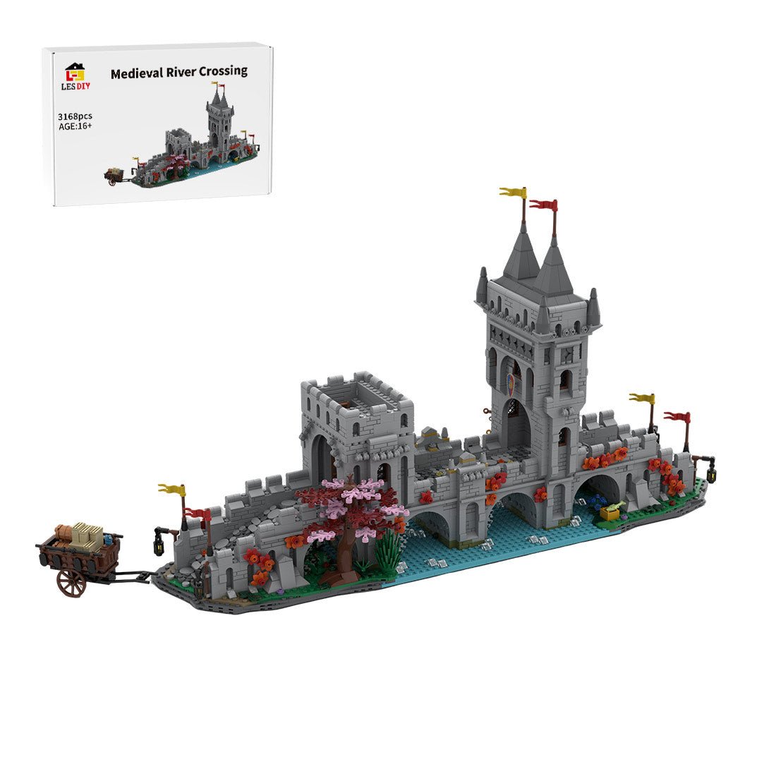 MOC - 201812 Medieval River Crossing Building Blocks - LesDiy - Building Blocks