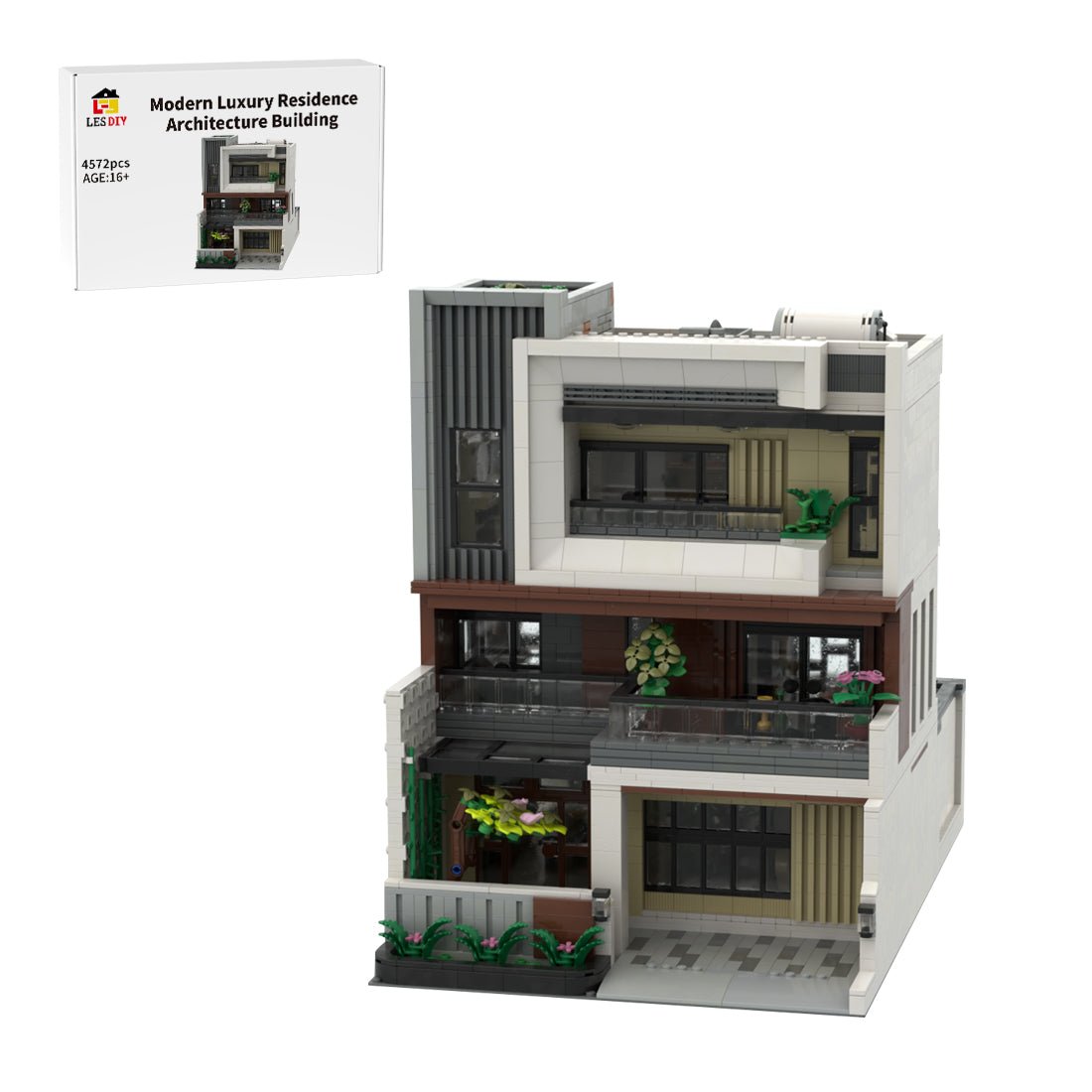 MOC - 202019 Modern House Concept Building Blocks - LesDiy -
