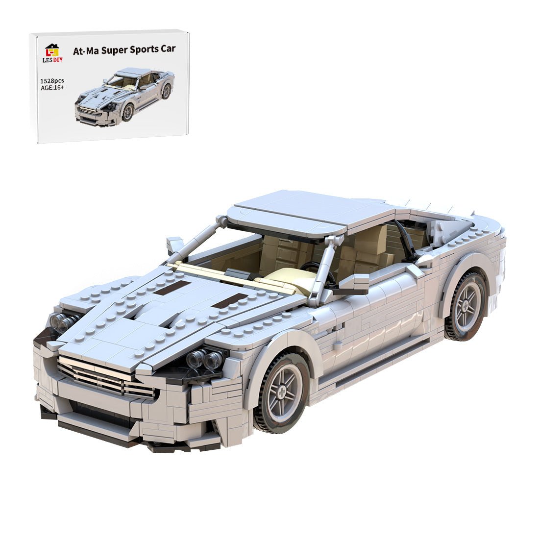 MOC - 202183 Aston Martin DBS 2007 - 2012 Building Blocks - LesDiy -