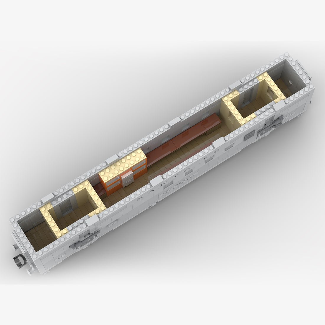 MOC - 202248 Santa Fe Super Chief Car Set 1 Building Blocks - LesDiy - Locomotive