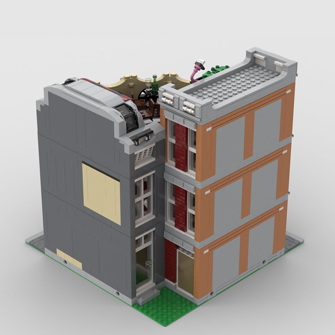 MOC - 203717 Round Corner Tec - Store Building Blocks - LesDiy -