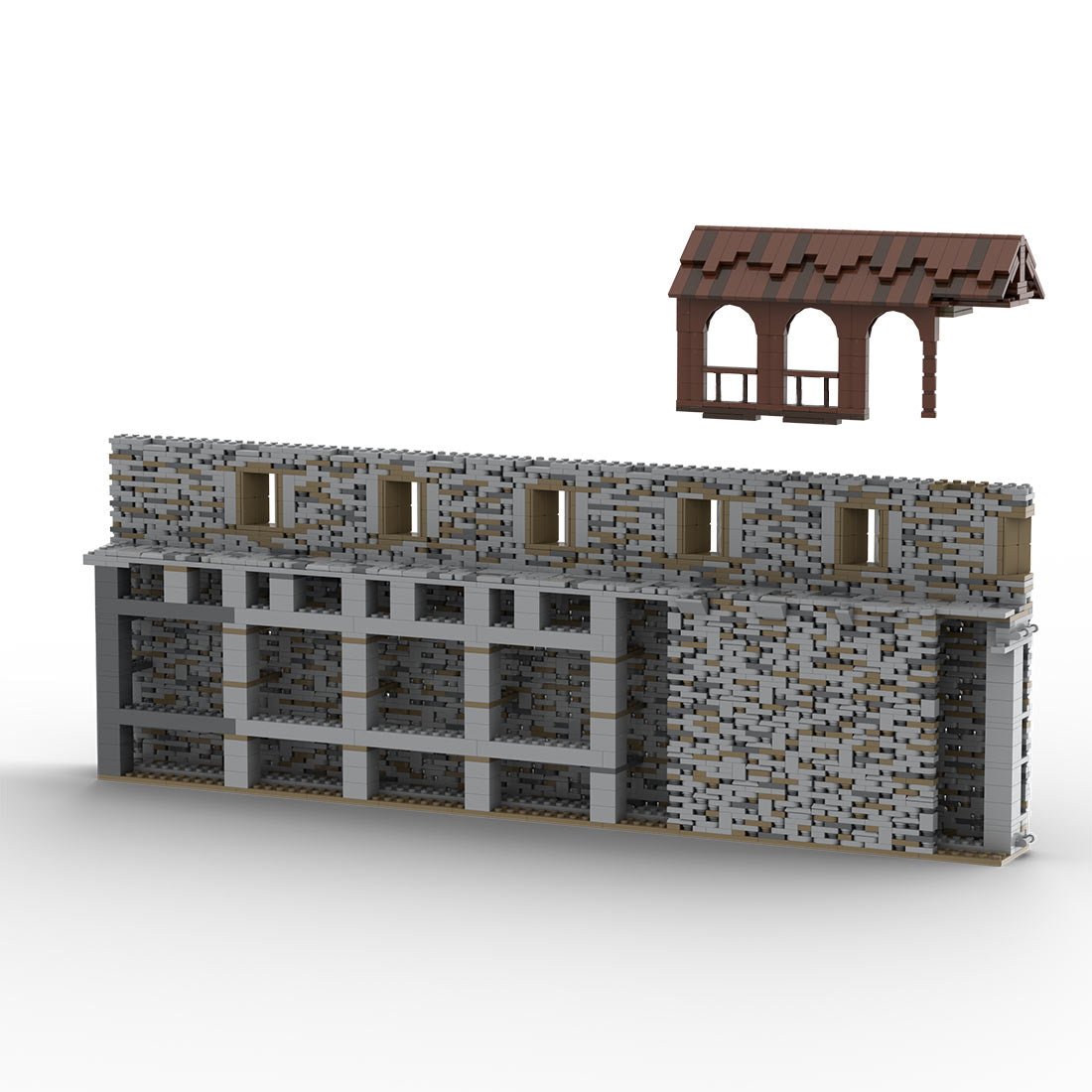 MOC - 206490 Building 04 Castle Hohengeroldseck - Castle Wall Building Blocks - LesDiy - Building Blocks