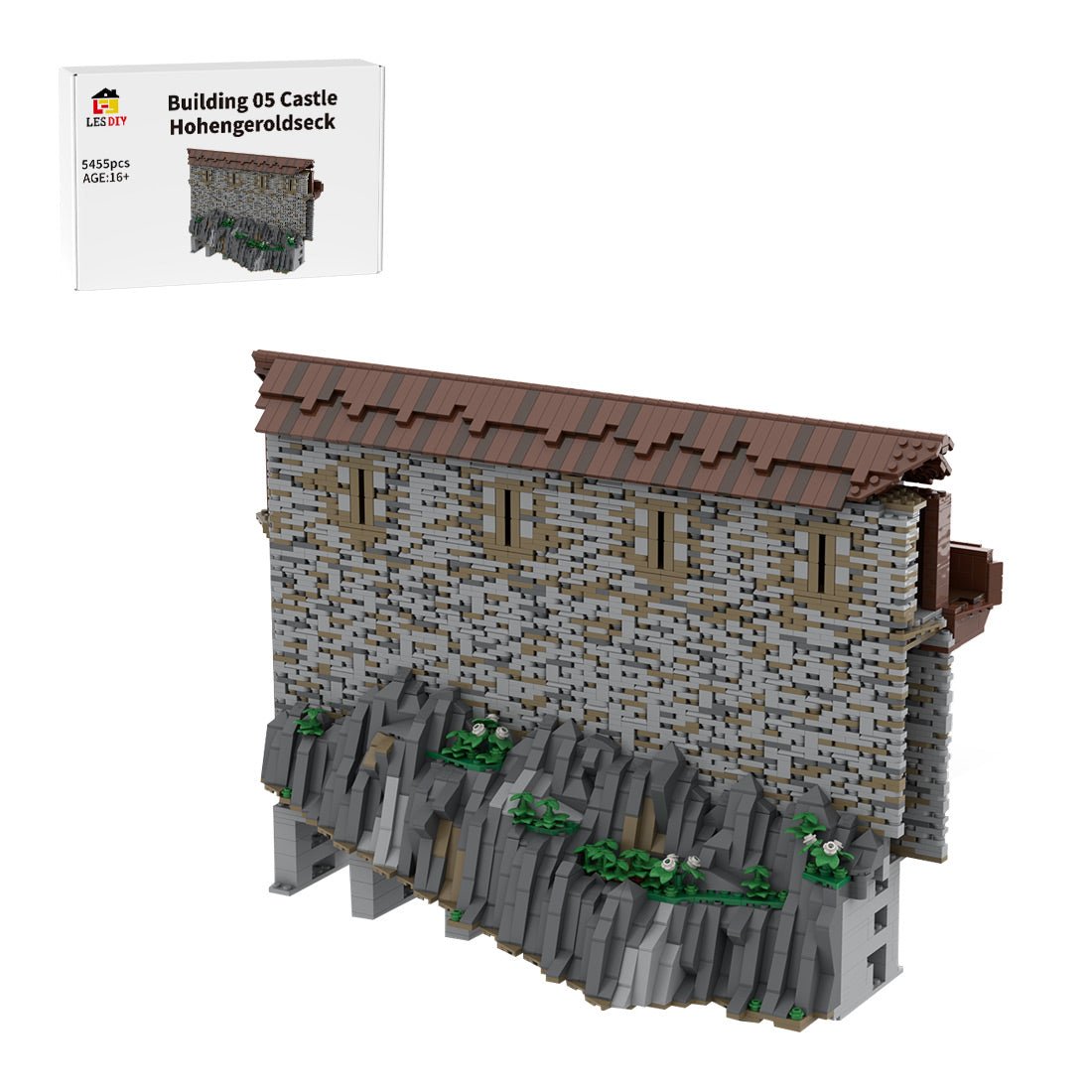 MOC - 207315 Building 05 Castle Hohengeroldseck - Castle Wall Building Blocks - LesDiy - Building Blocks