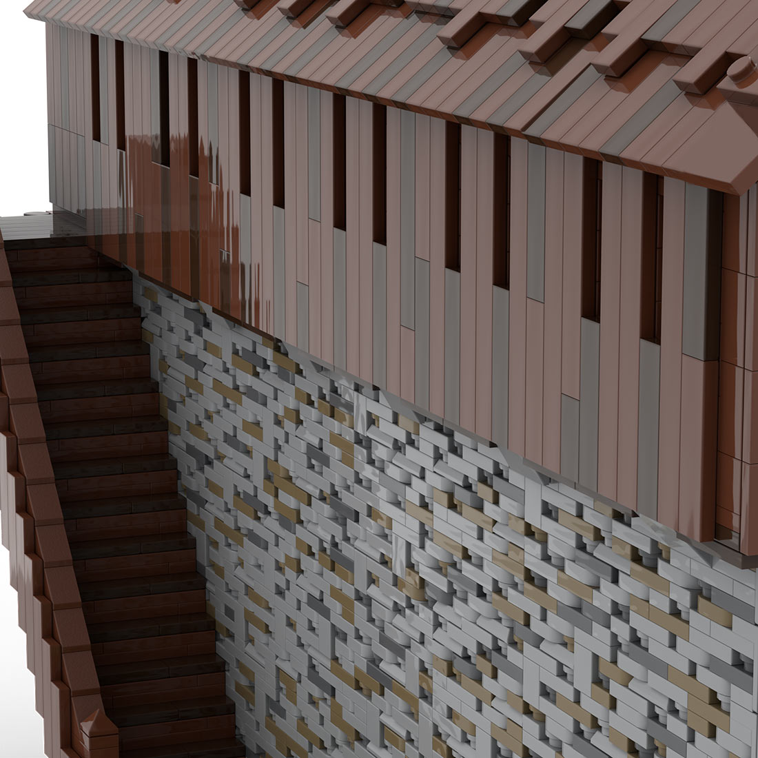 MOC - 207315 Building 05 Castle Hohengeroldseck - Castle Wall Building Blocks - LesDiy - Building Blocks