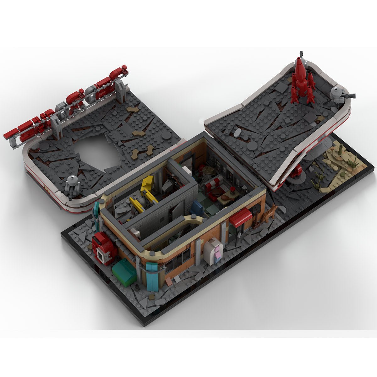 MOC - 207430 Fallout Red Rocket Gas Station Building Blocks - LesDiy - MOC