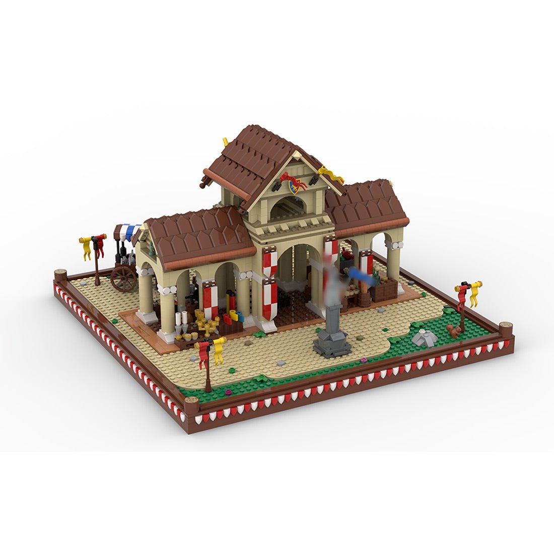 MOC - 207789 Market Hall - Medieval Village Diorama Building Blocks - LesDiy - Building Blocks