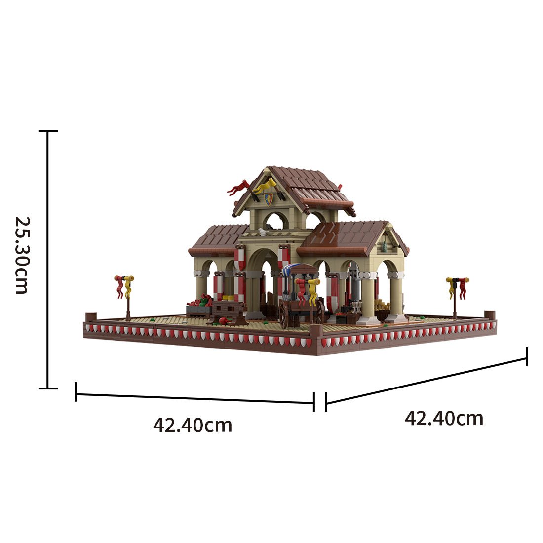 MOC - 207789 Market Hall - Medieval Village Diorama Building Blocks - LesDiy - Building Blocks