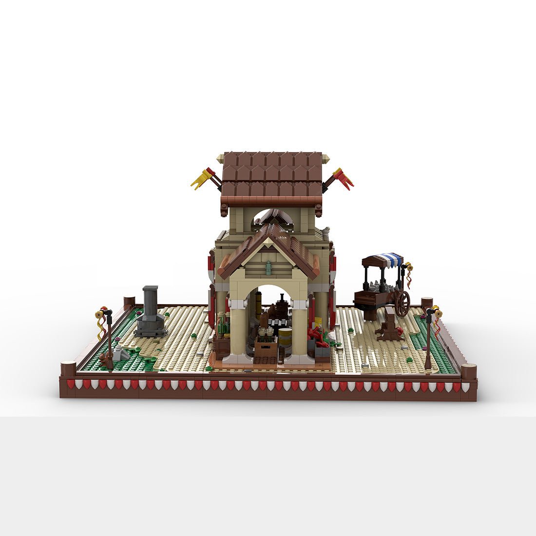 MOC - 207789 Market Hall - Medieval Village Diorama Building Blocks - LesDiy - Building Blocks