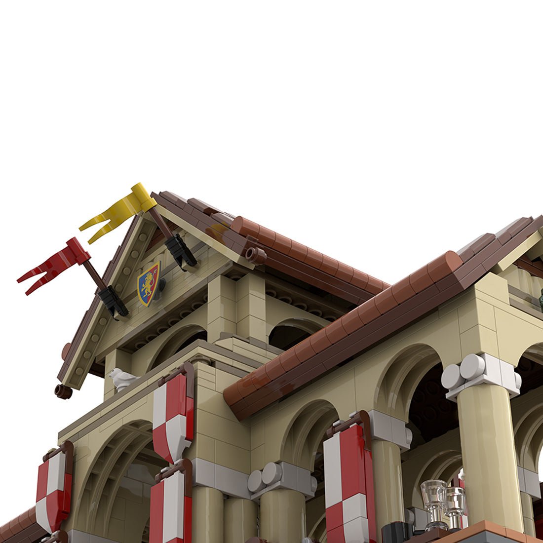 MOC - 207789 Market Hall - Medieval Village Diorama Building Blocks - LesDiy - Building Blocks