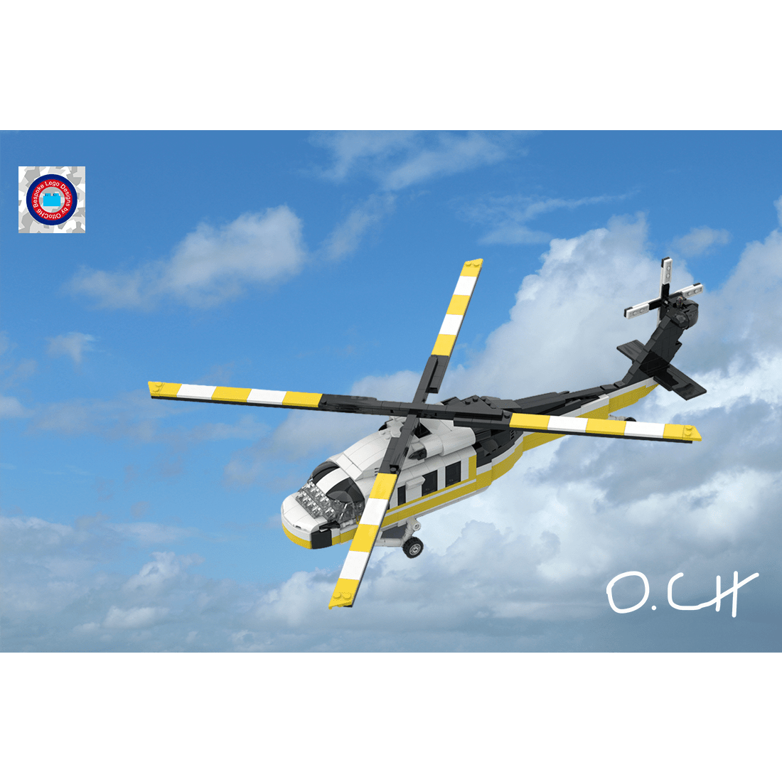 MOC - 208046 S - 70 Aerial Firefighting Helicopter Building Blocks - LesDiy - Building Blocks