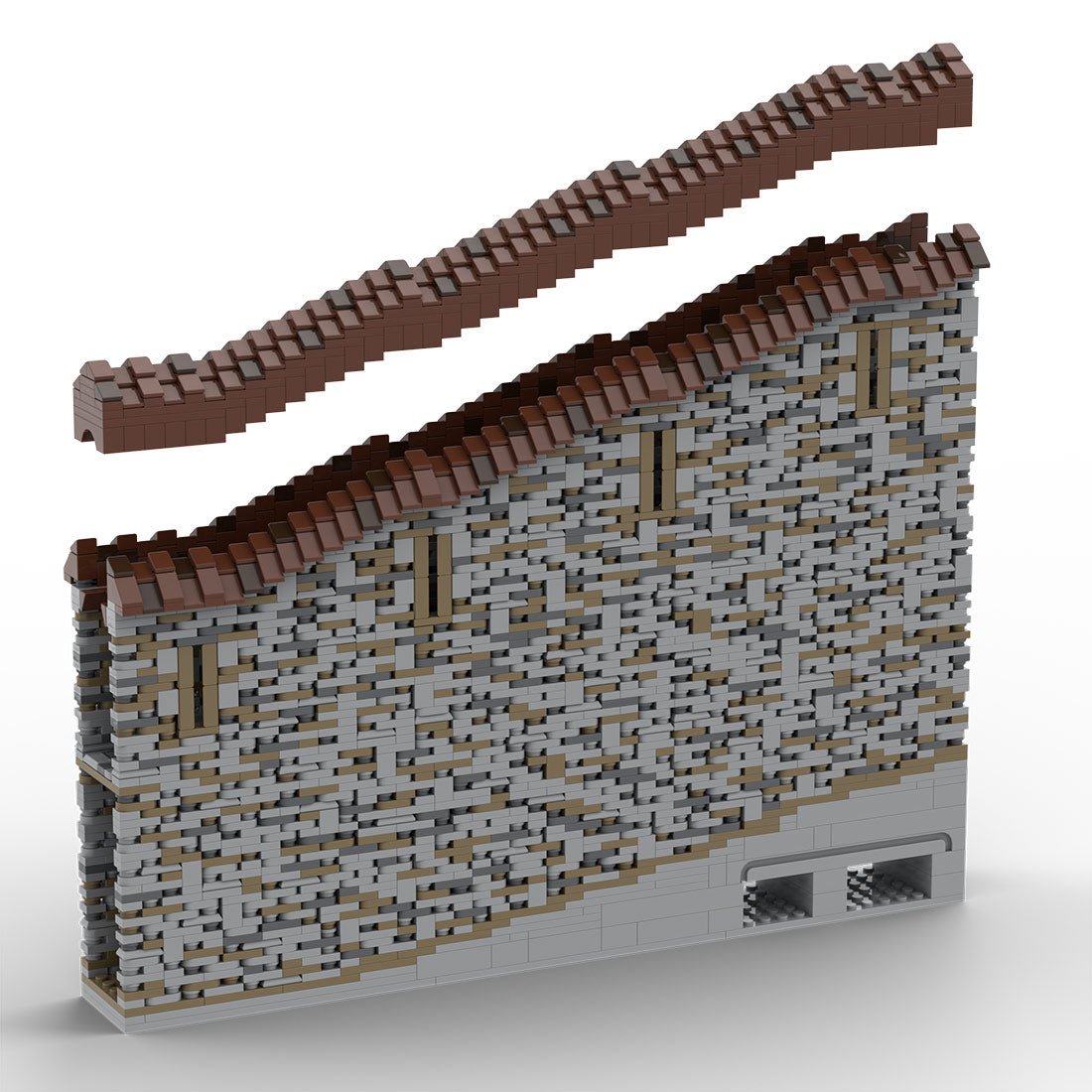 MOC - 208136 Building 06 Castle Hohengeroldseck - Castle Wall Building Blocks - LesDiy - Building Blocks