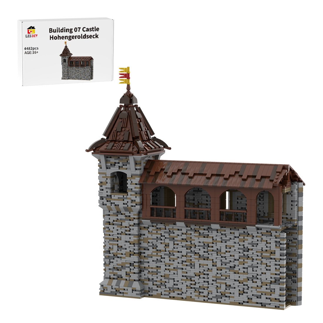 MOC - 208137 Building 07 Castle Hohengeroldseck - Castle Wall Building Blocks - LesDiy - Building Blocks
