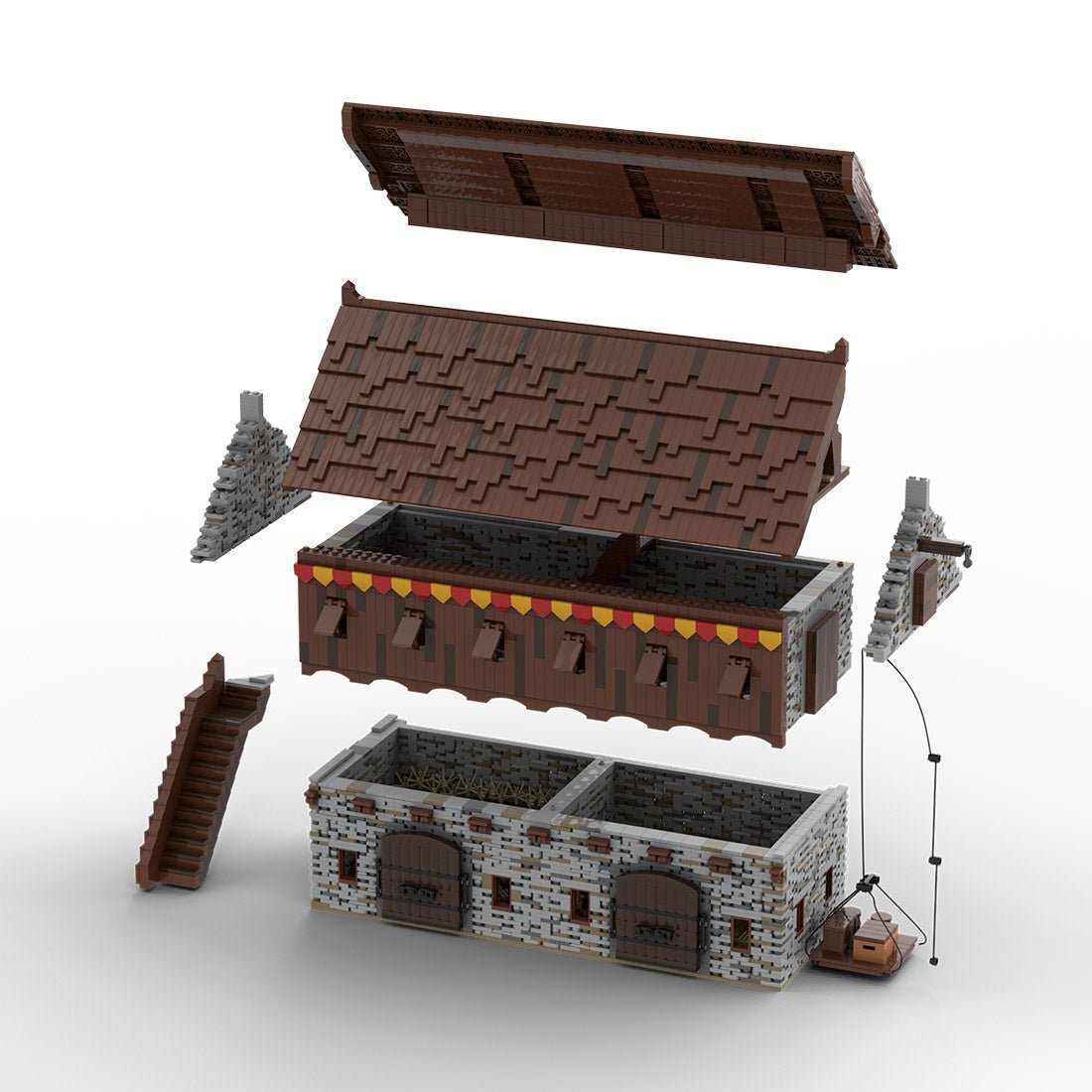 MOC - 208143 Building 09 Castle Hohengeroldseck - Sable & storage Building Blocks - LesDiy - Building Blocks