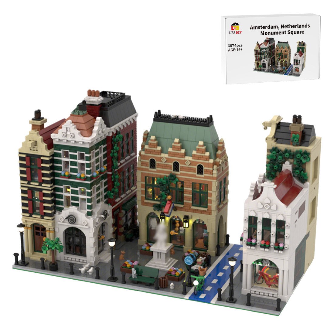 MOC - 208307 Monument Square - Dutch Quarter Building Blocks - LesDiy - MOC