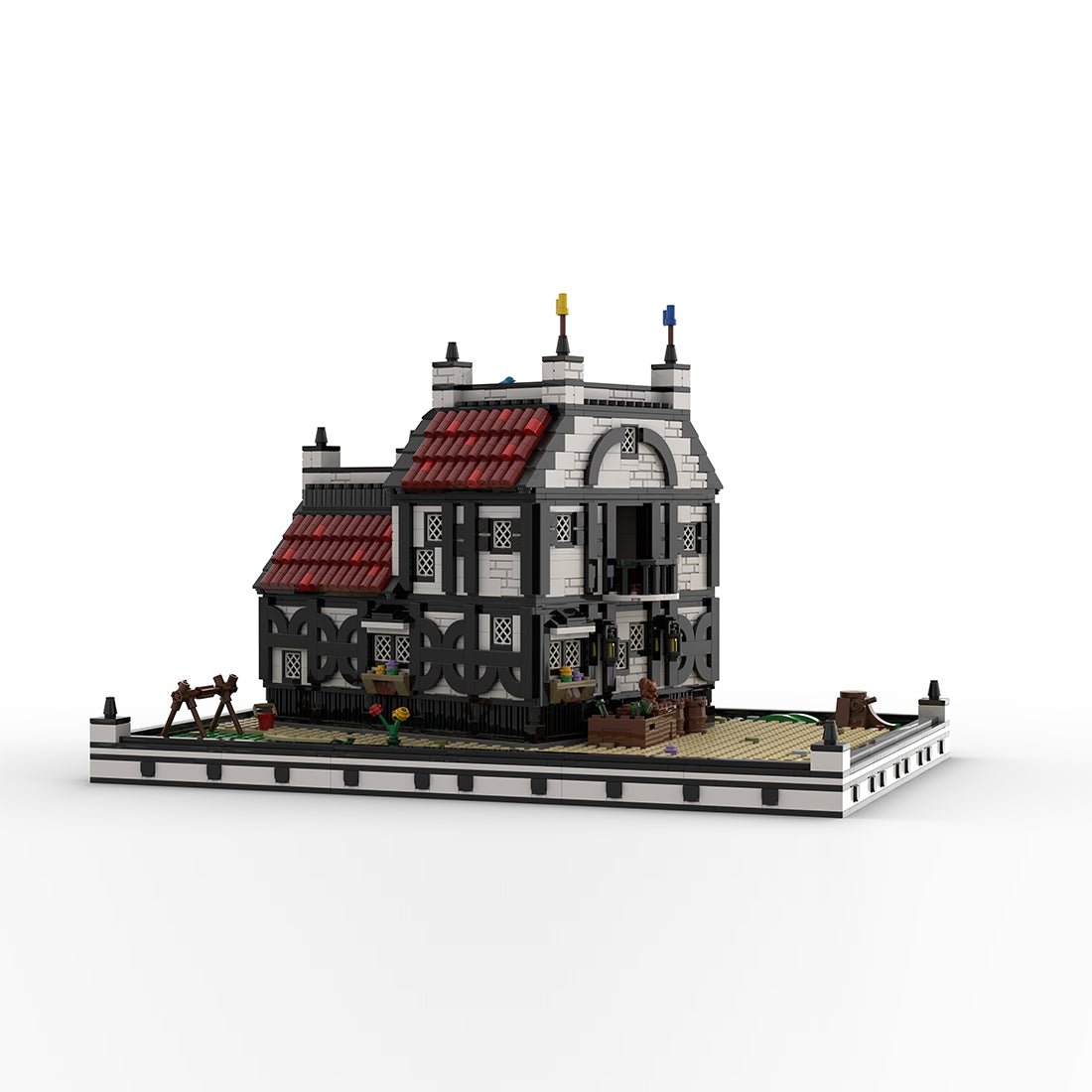 MOC - 210215 Ye Olde Tavern & Inn - Medieval Village Diorama Building Blocks - LesDiy - Building Blocks