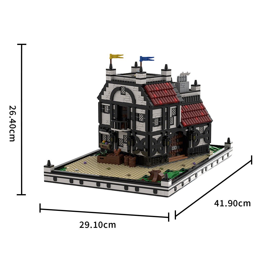 MOC - 210215 Ye Olde Tavern & Inn - Medieval Village Diorama Building Blocks - LesDiy - Building Blocks