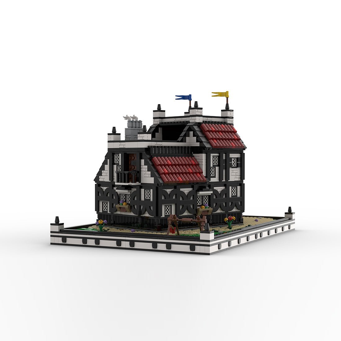 MOC - 210215 Ye Olde Tavern & Inn - Medieval Village Diorama Building Blocks - LesDiy - Building Blocks