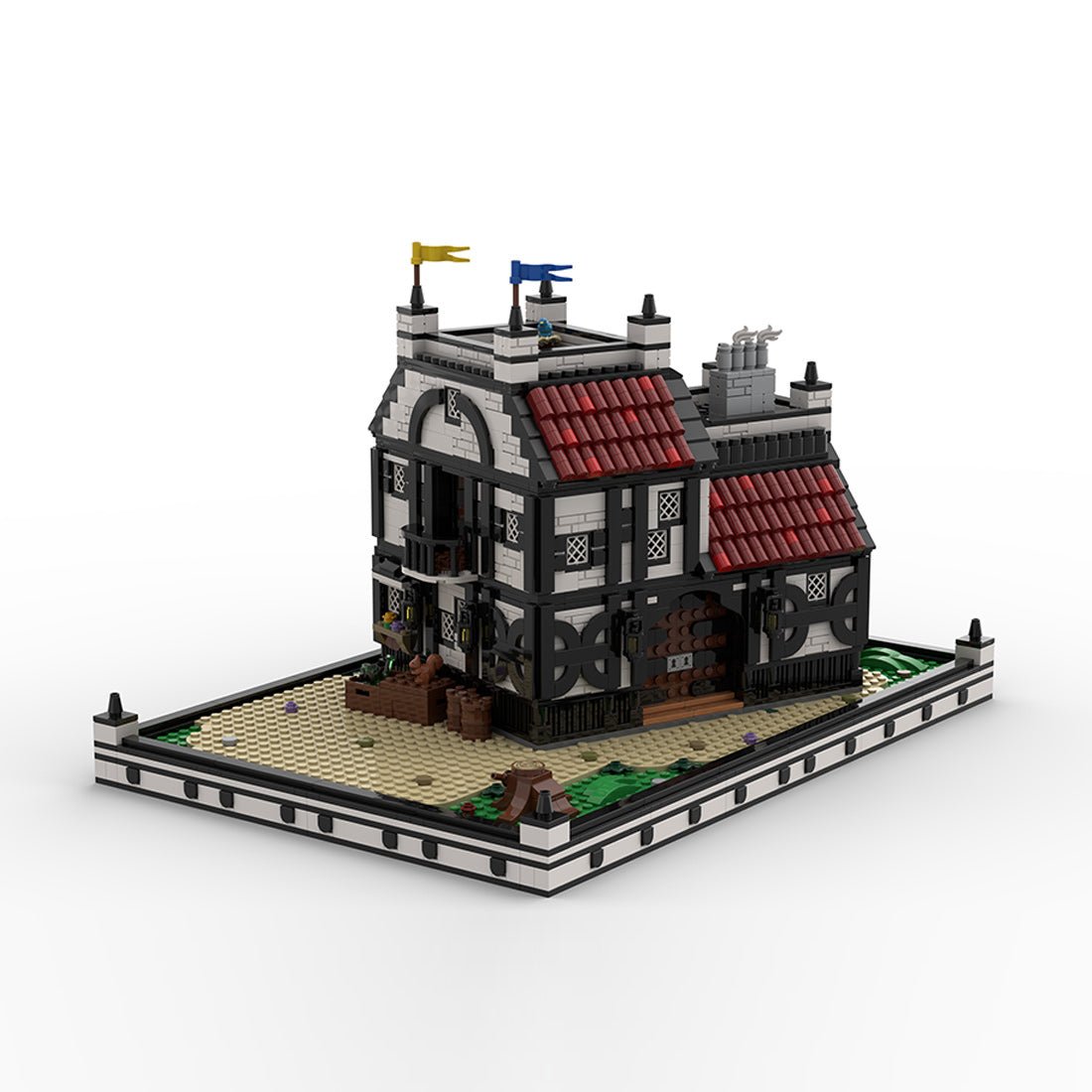 MOC - 210215 Ye Olde Tavern & Inn - Medieval Village Diorama Building Blocks - LesDiy - Building Blocks