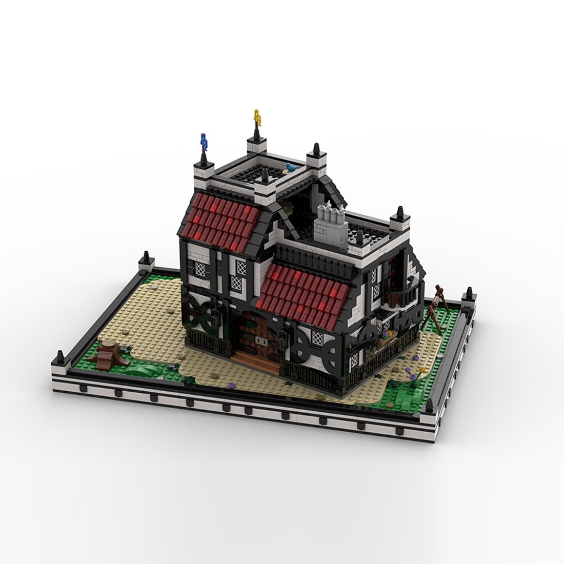 MOC - 210215 Ye Olde Tavern & Inn - Medieval Village Diorama Building Blocks - LesDiy - Building Blocks