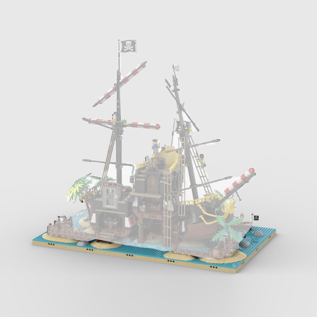 MOC - 210286 Pirate Shoreline Ocean Scene Base Building Blocks - LesDiy -