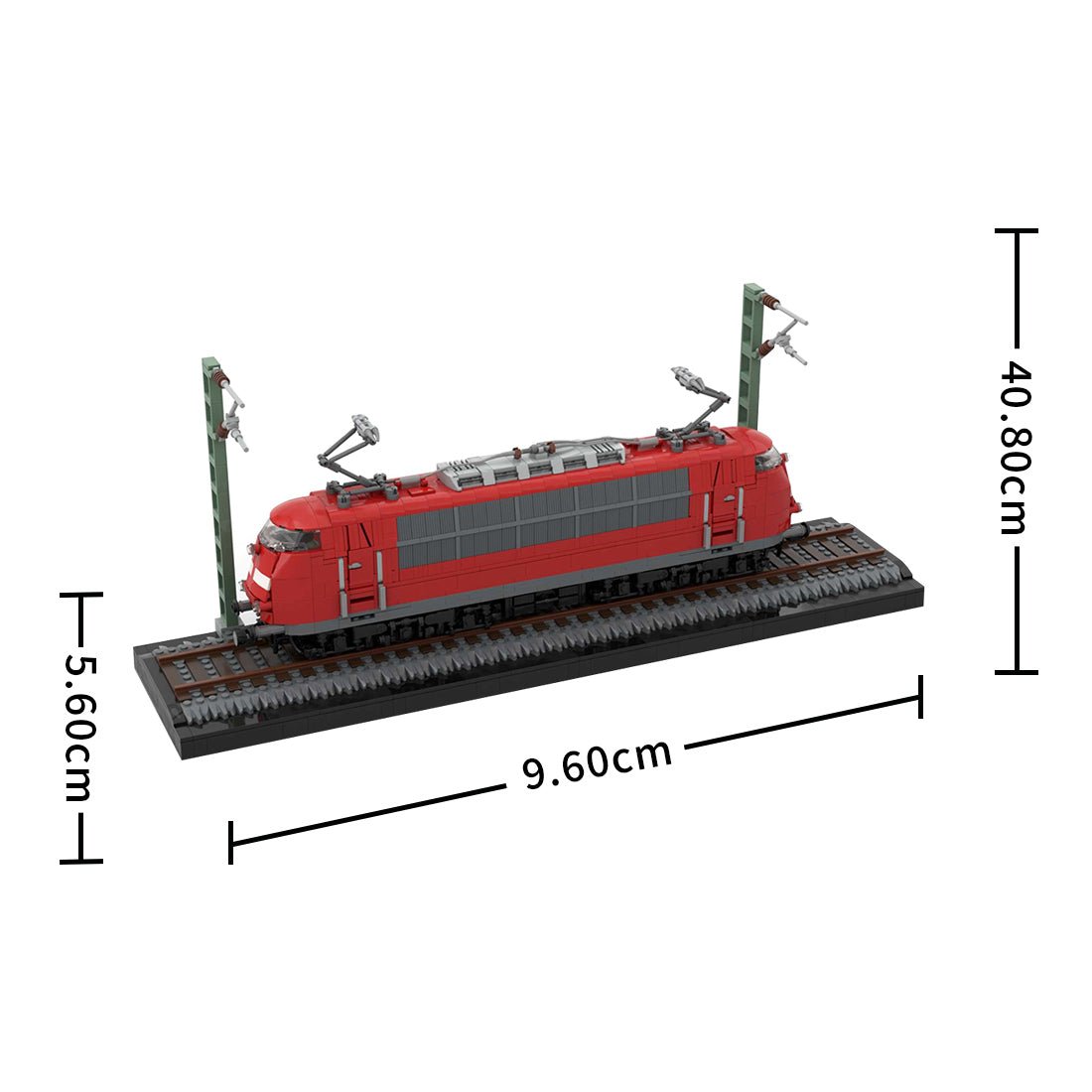 MOC - 212170 German BR103 Locomotive (red) Building Blocks - LesDiy - Building Blocks