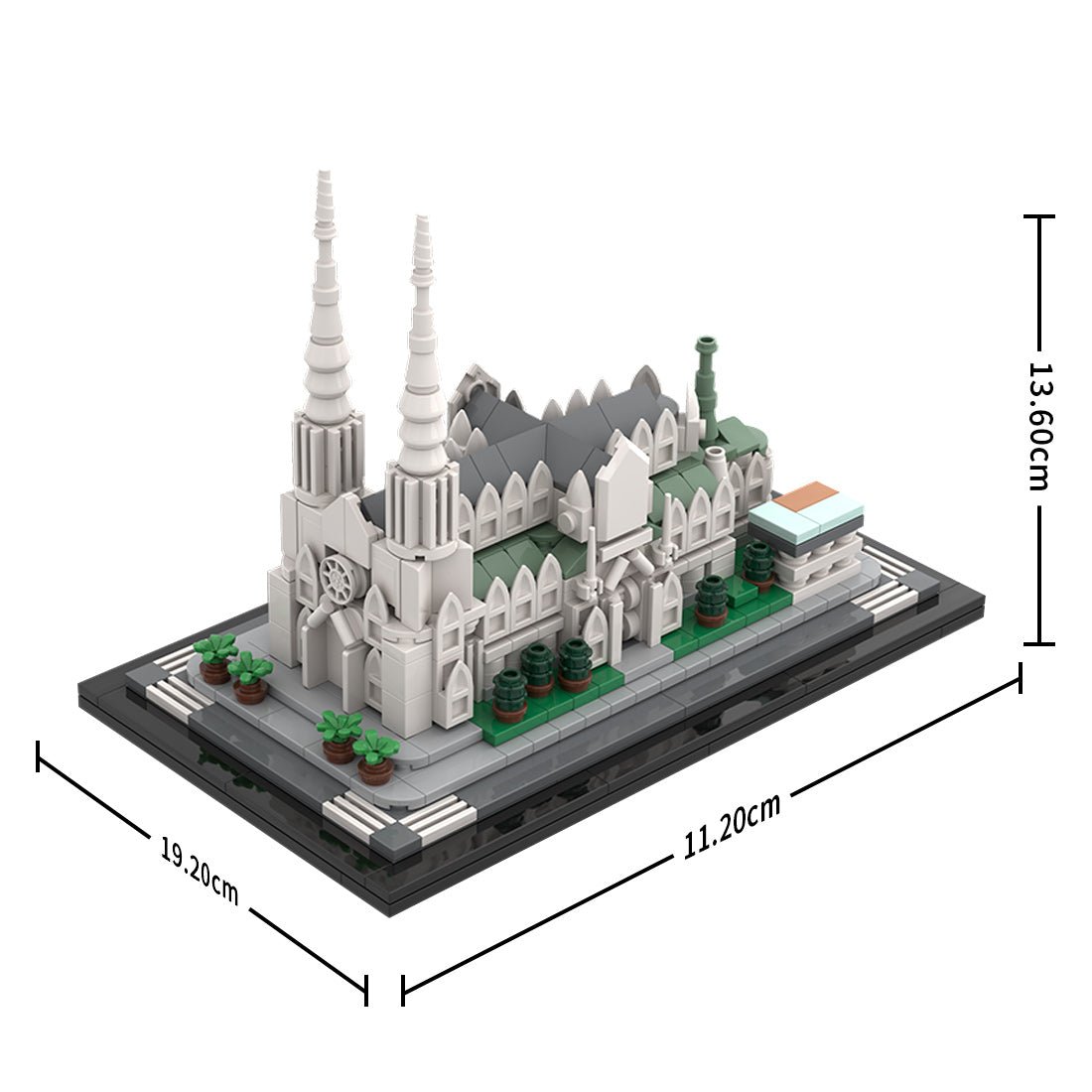 MOC - 212962 St. Patrick's Cathedral 1:800 Scale Building Blocks - LesDiy - Building Blocks